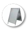 Klapprahmen aus Aluminium und Kundenstopper